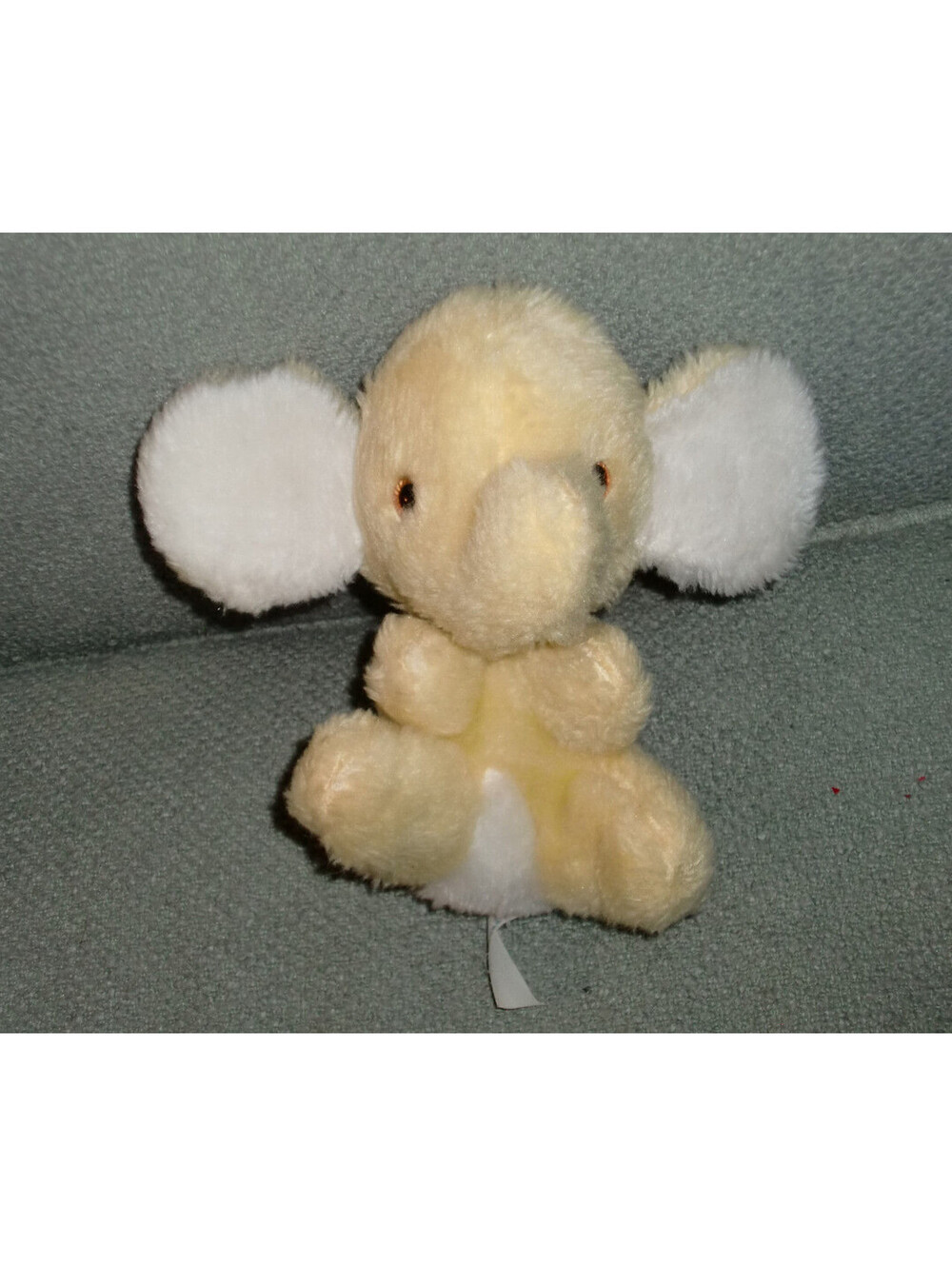 GERBER STUFFED PLUSH SMALL MINI ELEPHANT DOLL TOY ANIMAL YELLOW WHITE 6"